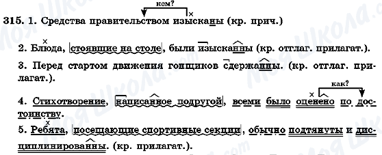 ГДЗ Російська мова 7 клас сторінка 315