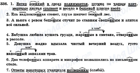 ГДЗ Російська мова 7 клас сторінка 336