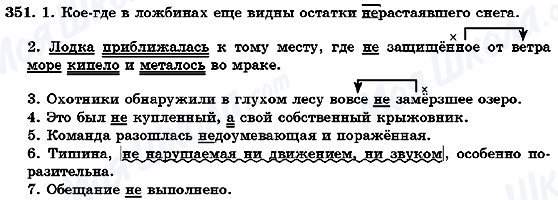 ГДЗ Російська мова 7 клас сторінка 351