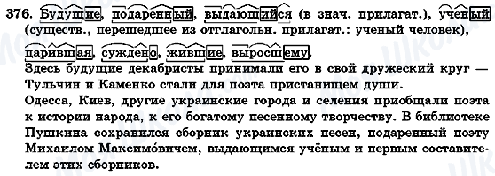 ГДЗ Російська мова 7 клас сторінка 376