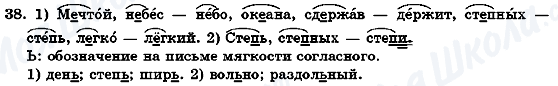 ГДЗ Російська мова 7 клас сторінка 38