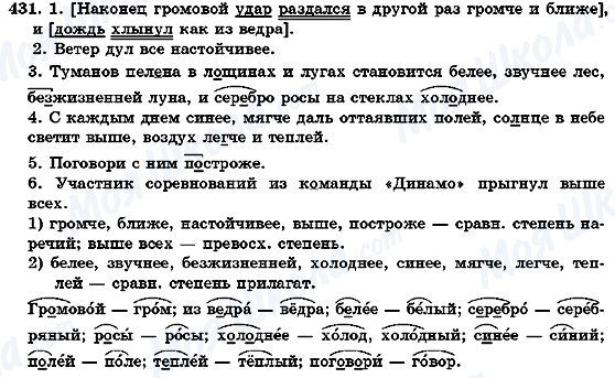 ГДЗ Русский язык 7 класс страница 431