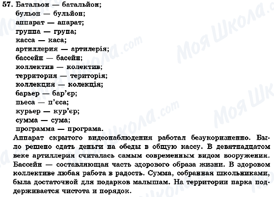 ГДЗ Русский язык 7 класс страница 57