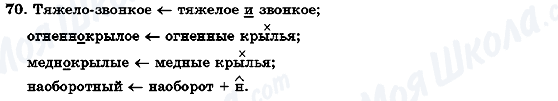 ГДЗ Російська мова 7 клас сторінка 70