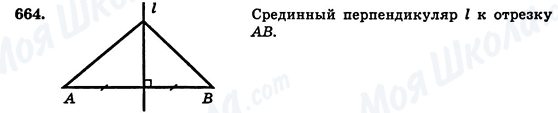 ГДЗ Геометрія 7 клас сторінка 664