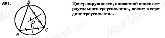 ГДЗ Геометрія 7 клас сторінка 581