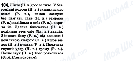 ГДЗ Українська мова 6 клас сторінка 104