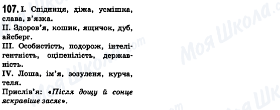 ГДЗ Українська мова 6 клас сторінка 107