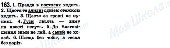 ГДЗ Українська мова 6 клас сторінка 163