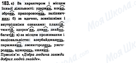 ГДЗ Укр мова 6 класс страница 183