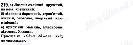 ГДЗ Українська мова 6 клас сторінка 219