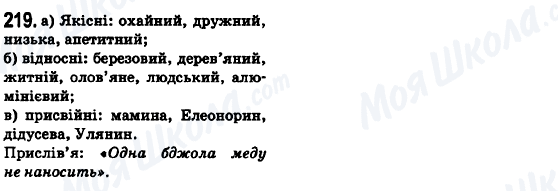 ГДЗ Укр мова 6 класс страница 219