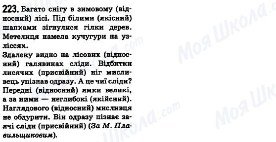 ГДЗ Укр мова 6 класс страница 223