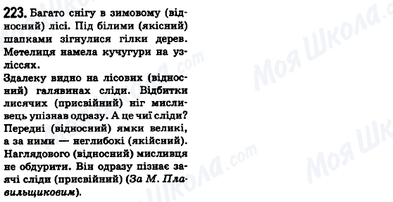 ГДЗ Українська мова 6 клас сторінка 223