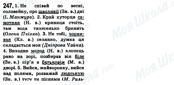 ГДЗ Українська мова 6 клас сторінка 247