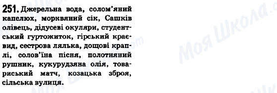 ГДЗ Українська мова 6 клас сторінка 251