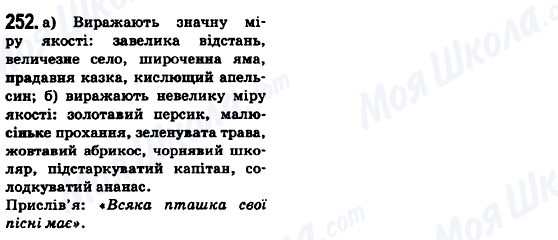 ГДЗ Українська мова 6 клас сторінка 252