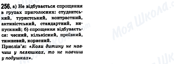 ГДЗ Українська мова 6 клас сторінка 256