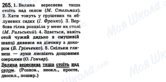 ГДЗ Укр мова 6 класс страница 265