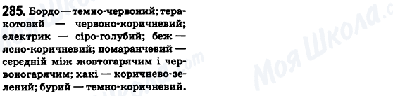 ГДЗ Українська мова 6 клас сторінка 285