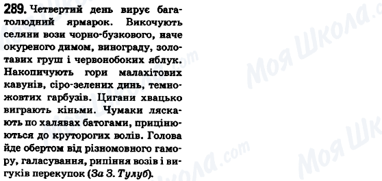 ГДЗ Укр мова 6 класс страница 289