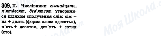 ГДЗ Українська мова 6 клас сторінка 309