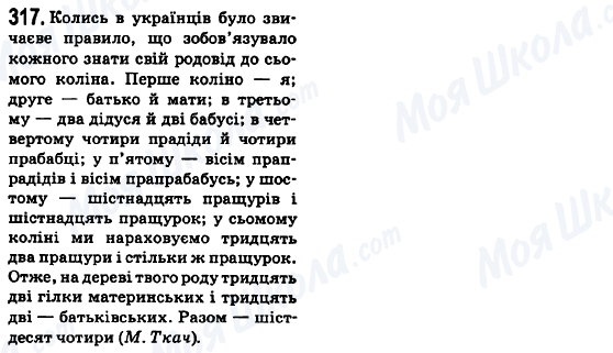 ГДЗ Українська мова 6 клас сторінка 317