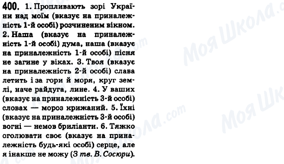 ГДЗ Укр мова 6 класс страница 400