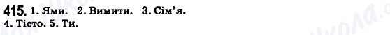 ГДЗ Українська мова 6 клас сторінка 415