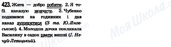 ГДЗ Українська мова 6 клас сторінка 423