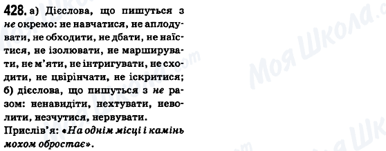 ГДЗ Укр мова 6 класс страница 428