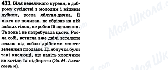 ГДЗ Українська мова 6 клас сторінка 433