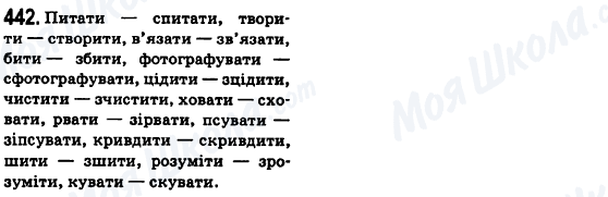 ГДЗ Українська мова 6 клас сторінка 442