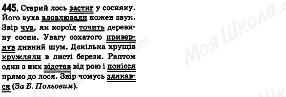 ГДЗ Українська мова 6 клас сторінка 445