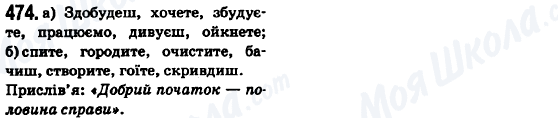 ГДЗ Українська мова 6 клас сторінка 474