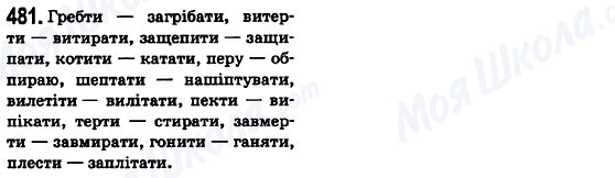 ГДЗ Укр мова 6 класс страница 481
