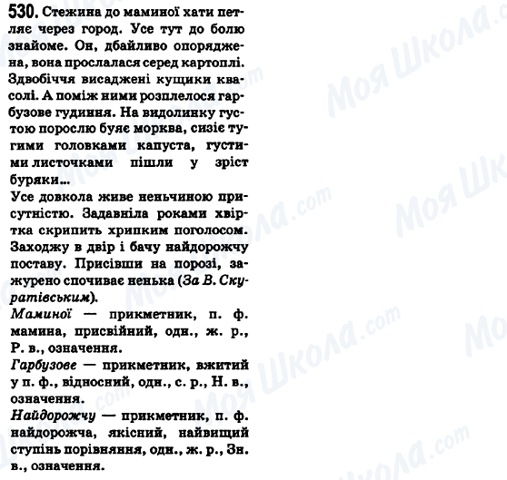 ГДЗ Укр мова 6 класс страница 530