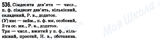 ГДЗ Українська мова 6 клас сторінка 536