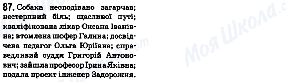 ГДЗ Українська мова 6 клас сторінка 87