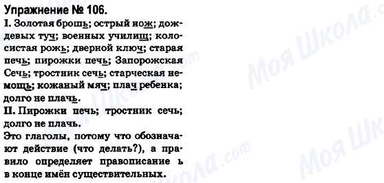 ГДЗ Російська мова 6 клас сторінка 106