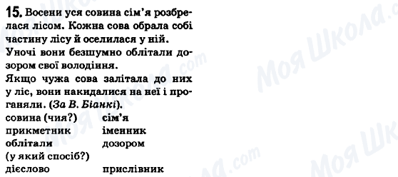 ГДЗ Українська мова 6 клас сторінка 15