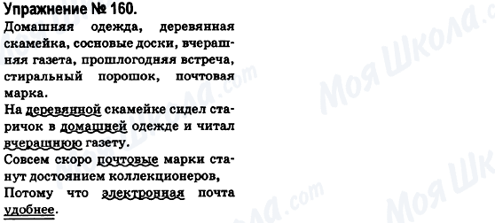 ГДЗ Російська мова 6 клас сторінка 160