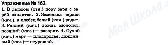 ГДЗ Російська мова 6 клас сторінка 162