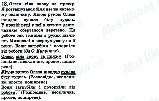 ГДЗ Українська мова 6 клас сторінка 18