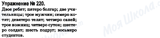 ГДЗ Російська мова 6 клас сторінка 220