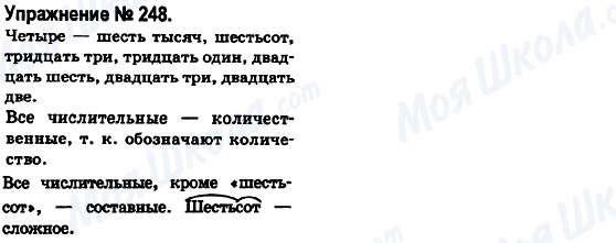 ГДЗ Російська мова 6 клас сторінка 248
