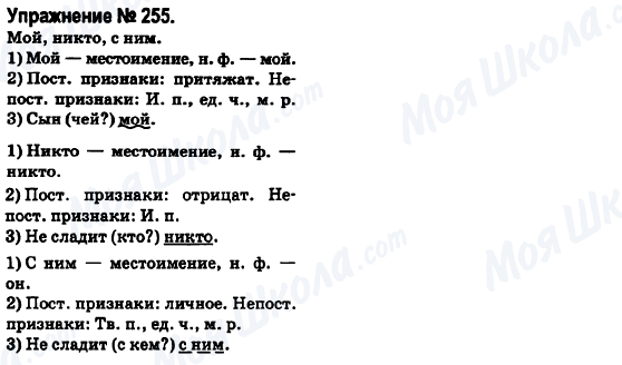 ГДЗ Русский язык 6 класс страница 255