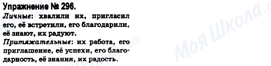 ГДЗ Російська мова 6 клас сторінка 296