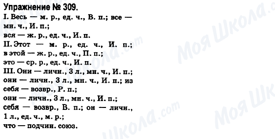 ГДЗ Російська мова 6 клас сторінка 309