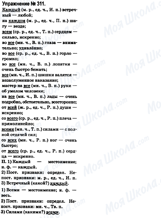 ГДЗ Російська мова 6 клас сторінка 311